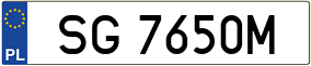 Trailer License Plate